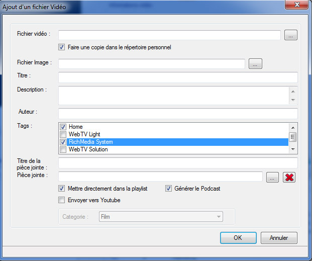 WebTV Light™ logiciel création vidéo